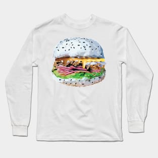 Sushi Burger Burgushi Food Fad Meme Hamburger Long Sleeve T-Shirt